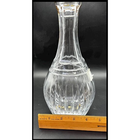Vintage Marquis by Waterford Hanover Gold Trim Crystal Decanter w/Stopper 12" - Picture 7 of 8